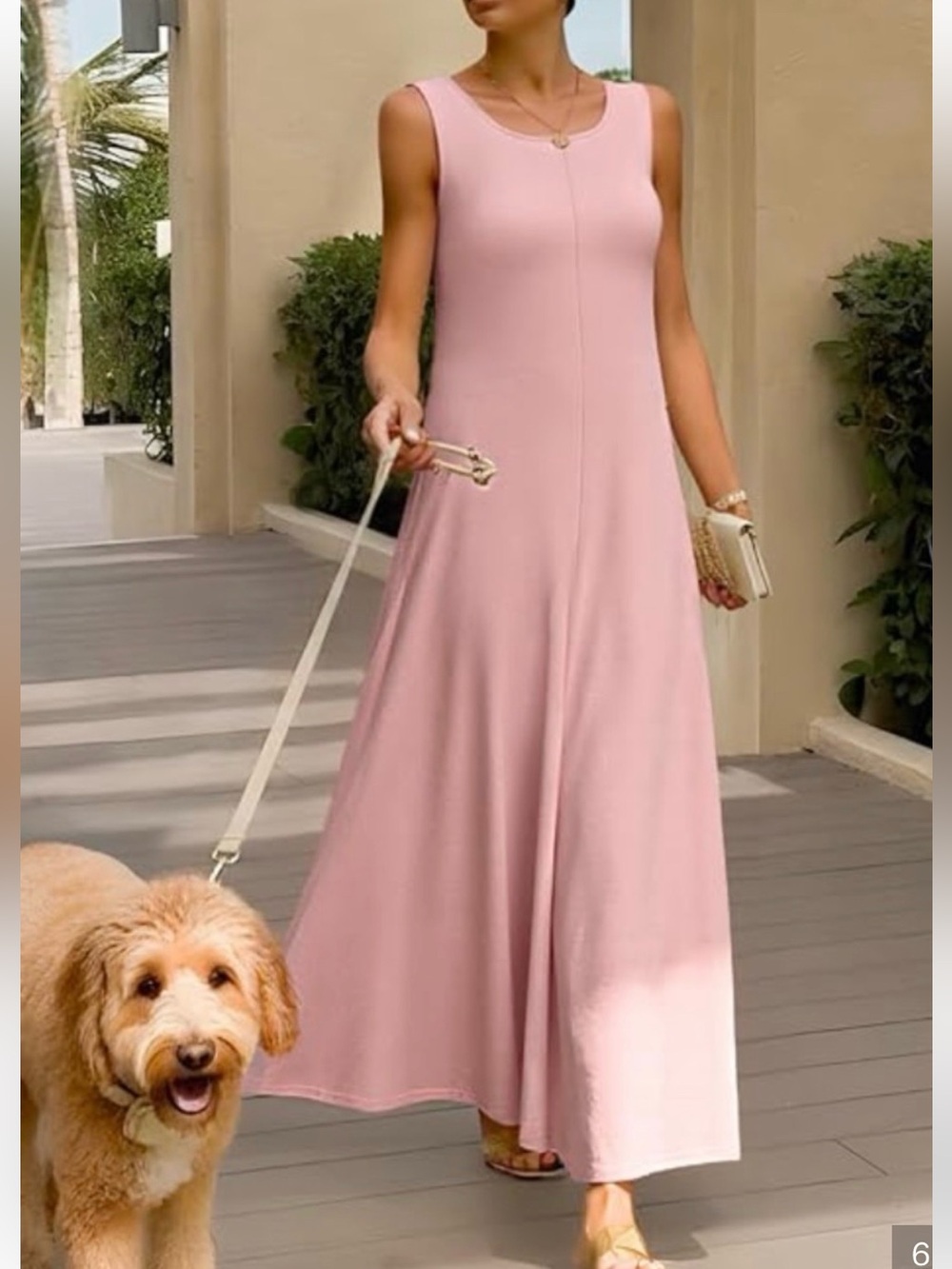 MEROKEETY Pink Cotton Sleeveless Maxi Dress NWT Small